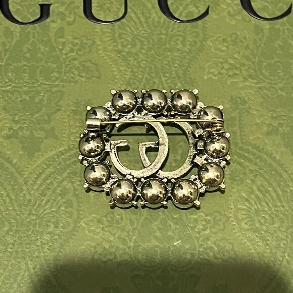 GG Pearl Brooch pendant initial NEW - Picture 2 of 2